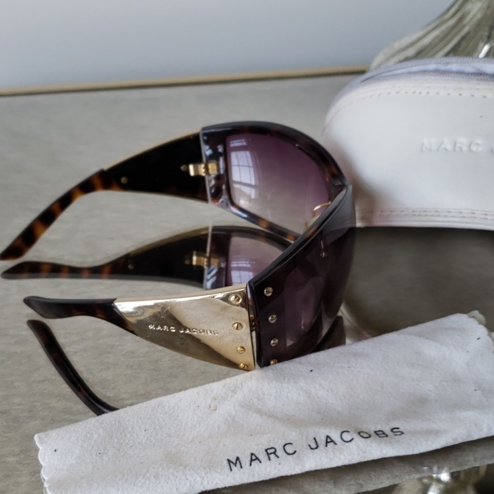 Marc Jacobs Tortoise and Gold Sunglasses